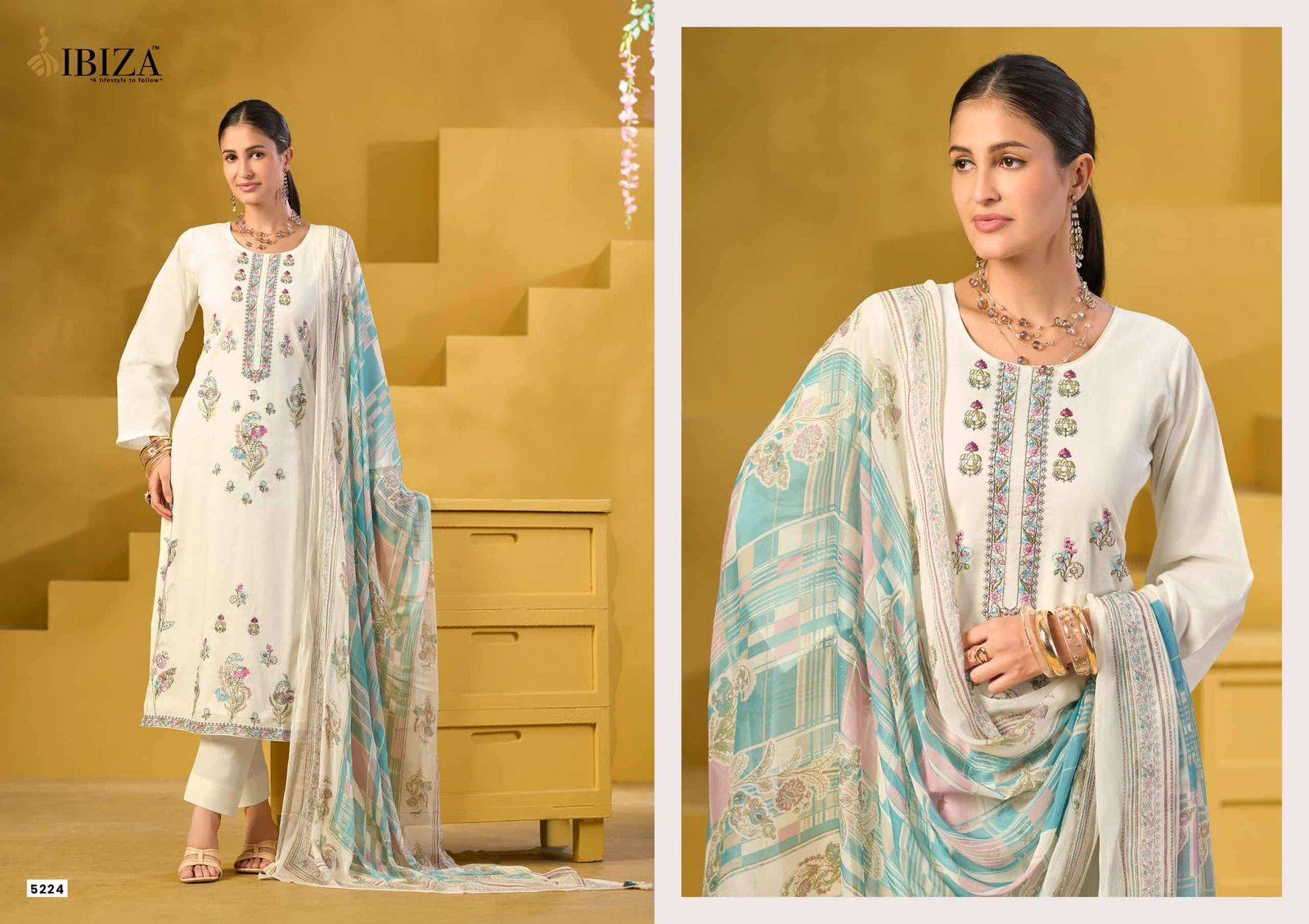 MORNEE By IBIZA 5221 To 5224 Series Beautiful Festive Suits Stylish Colorful Fancy Casual Wear Cotton Digital Print Dresses At Wholesale Price